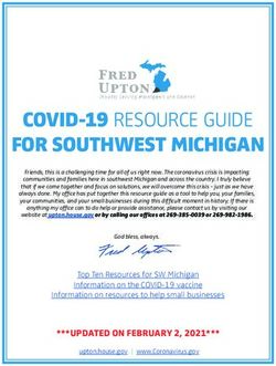 COVID-19 RESOURCE GUIDE FOR SOUTHWEST MICHIGAN - Fred Upton