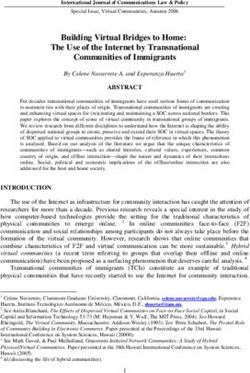 Building Virtual Bridges to Home: The Use of the Internet by Transnational Communities of Immigrants