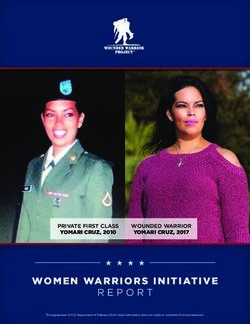 WOMEN WARRIORS INITIATIVE - PRIVATE FIRST CLASS YOMARI CRUZ, 2010 WOUNDED WARRIOR YOMARI CRUZ, 2017 - Wounded Warrior Project