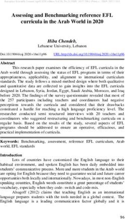 Assessing and Benchmarking reference EFL curricula in the Arab World in 2020