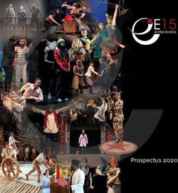 Prospectus 2020 - East 15 Acting School