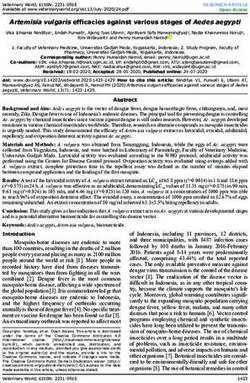 Artemisia vulgaris efficacies against various stages of Aedes aegypti