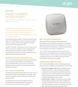 ARubA 110 SERIES ACCESS POINTS - Optimize client performance in high-density Wi-Fi environments