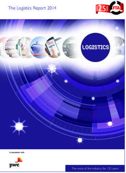 The Logistics Report 2014 - The voice of the industry for 125 years