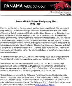 Panama Public School Re-Opening Plan 2020 2021