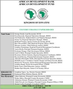 AFRICAN DEVELOPMENT BANK AFRICAN DEVELOPMENT FUND