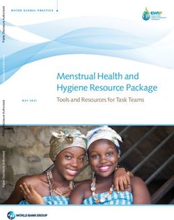 Menstrual Health and Hygiene Resource Package - Tools and Resources for Task Teams