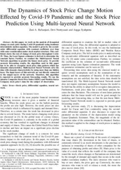The Dynamics of Stock Price Change Motion Effected by Covid-19 Pandemic and the Stock Price Prediction Using Multi-layered Neural Network - ITS
