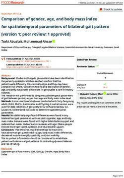 Comparison of gender, age, and body mass index for spatiotemporal parameters of bilateral gait pattern version 1; peer review: 1 approved