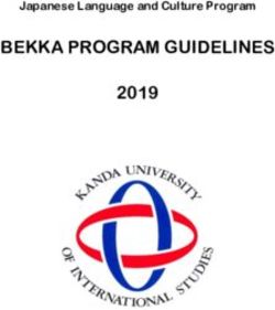 BEKKA PROGRAM GUIDELINES - 2019 Japanese Language and Culture Program