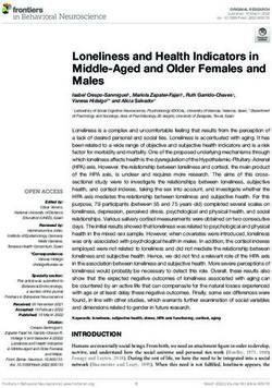 Loneliness and Health Indicators in Middle-Aged and Older Females and Males
