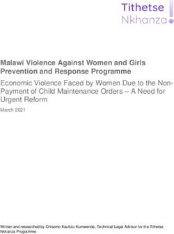 Malawi Violence Against Women and Girls Prevention and Response Programme - Social ...