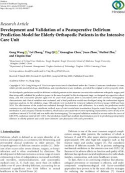 Development and Validation of a Postoperative Delirium Prediction Model for Elderly Orthopedic Patients in the Intensive Care Unit - Hindawi.com