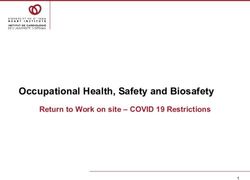 Occupational Health, Safety and Biosafety - Return to Work on site - COVID 19 Restrictions - Ottawa Heart ...