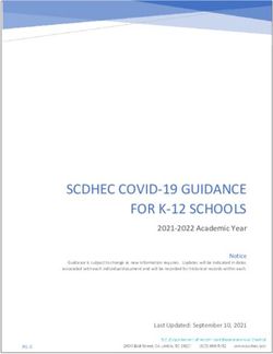SCDHEC COVID-19 GUIDANCE FOR K-12 SCHOOLS