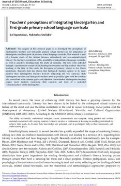 Teachers' perceptions of integrating kindergarten and first-grade primary school language curricula