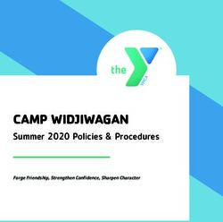 CAMP WIDJIWAGAN Summer 2020 Policies & Procedures - Forge Friendship, Strengthen Confidence, Sharpen Character