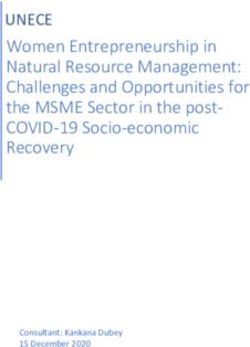 UNECE Women Entrepreneurship in Natural Resource Management: Challenges and Opportunities for the MSME Sector in the post-COVID-19 Socio-economic ...