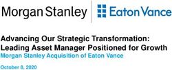 Advancing Our Strategic Transformation Leading Asset Manager