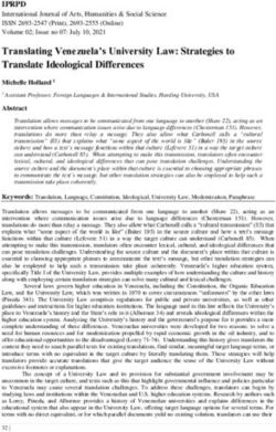 IPRPD Translating Venezuela's University Law: Strategies to Translate Ideological Differences - International Journal ...