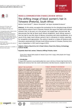 The shifting image of black women's hair in Tshwane (Pretoria), South Africa