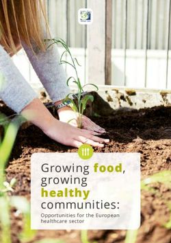 Healthy Growing food, growing - Opportunities for the European healthcare sector - Health Care ...