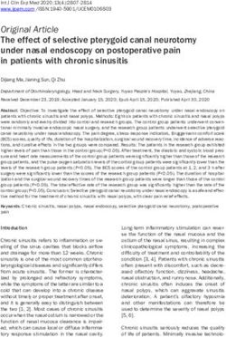 Original Article The effect of selective pterygoid canal neurotomy under nasal endoscopy on postoperative pain in patients with chronic sinusitis