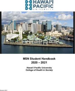 MSN Student Handbook 2020 2021 - Hawai'i Pacific University College of Health & Society - Hawaii Pacific University