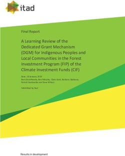 A Learning Review of the Dedicated Grant Mechanism (DGM) for Indigenous Peoples and Local Communities in the Forest Investment Program (FIP) of ...