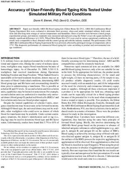 Accuracy of User-Friendly Blood Typing Kits Tested Under Simulated Military Field Conditions