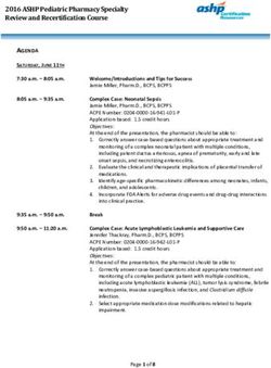 2016 ASHP Pediatric Pharmacy Specialty Review and Recertification Course