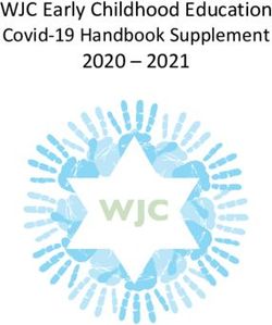 WJC Early Childhood Education Covid-19 Handbook Supplement 2020 2021 - ShulCloud