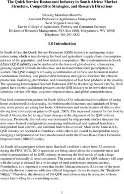 The Quick Service Restaurant Industry in South Africa: Market Structure, Competitive Strategies, and Research Directions