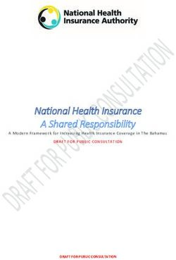 National Health Insurance A Shared Responsibility - DRAFT FOR PUBLIC CONSULTATION A Modern Framework for Increasing Health Insurance Coverage in ...