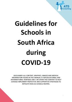 COVID-19 - Guidelines for Schools in South Africa during