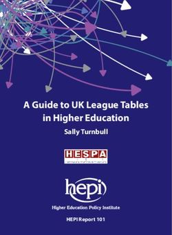 A Guide to UK League Tables in Higher Education - Sally Turnbull HEPI Report 101