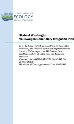 State of Washington Volkswagen Beneficiary Mitigation Plan