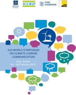 ON CLIMATE CHANGE COMMUNICATION - 2nd WORLD SYMPOSIUM Graz, Austria 7th - 9th February 2018 - HAW Hamburg
