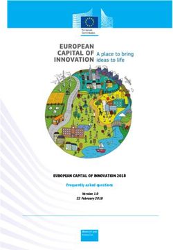 EUROPEAN CAPITAL OF INNOVATION 2018 - Frequently asked questions Version 1.0 22 February 2018