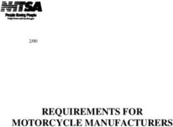 REQUIREMENTS FOR MOTORCYCLE MANUFACTURERS 2/00