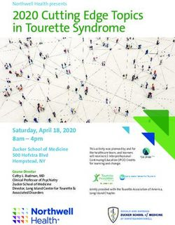 2020 Cutting Edge Topics in Tourette Syndrome - cmetracker ...