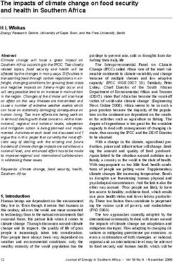 The impacts of climate change on food security and health in Southern Africa
