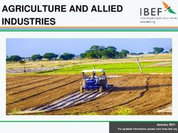 AGRICULTURE AND ALLIED INDUSTRIES - January 2021 For updated information, please visit www.ibef.org