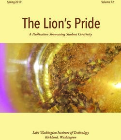 The Lion's Pride A Publication Showcasing Student Creativity - Lake Washington Institute of Technology Kirkland, Washington - LWTech