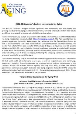 2021-22 Governor's Budget: Investments for Aging