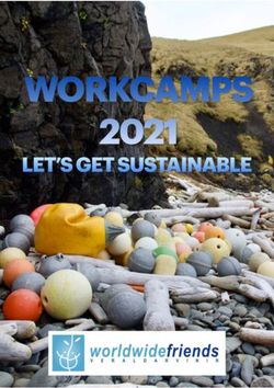 WORKCAMPS 2021 LET'S GET SUSTAINABLE - Worldwide Friends