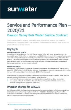 Service and Performance Plan 2020/21 - Dawson Valley Bulk Water Service Contract - Sunwater