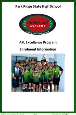 Park Ridge State High School AFL Excellence Program Enrolment Information - AFL Enrolment Booklet.version 4.0