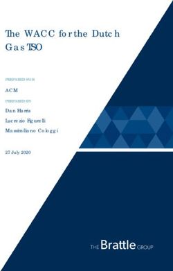 The WACC for the Dutch Gas TSO - ACM PREPARED FOR PREPARED BY