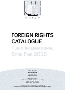 FOREIGN RIGHTS CATALOGUE - Book Fair 2016 Turin inTernaTional - Otago Literary Agency